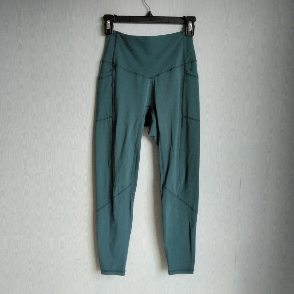 S.T.Y.L.E. Teal Leggings Activewear Athletic Yoga Gym Small‎
